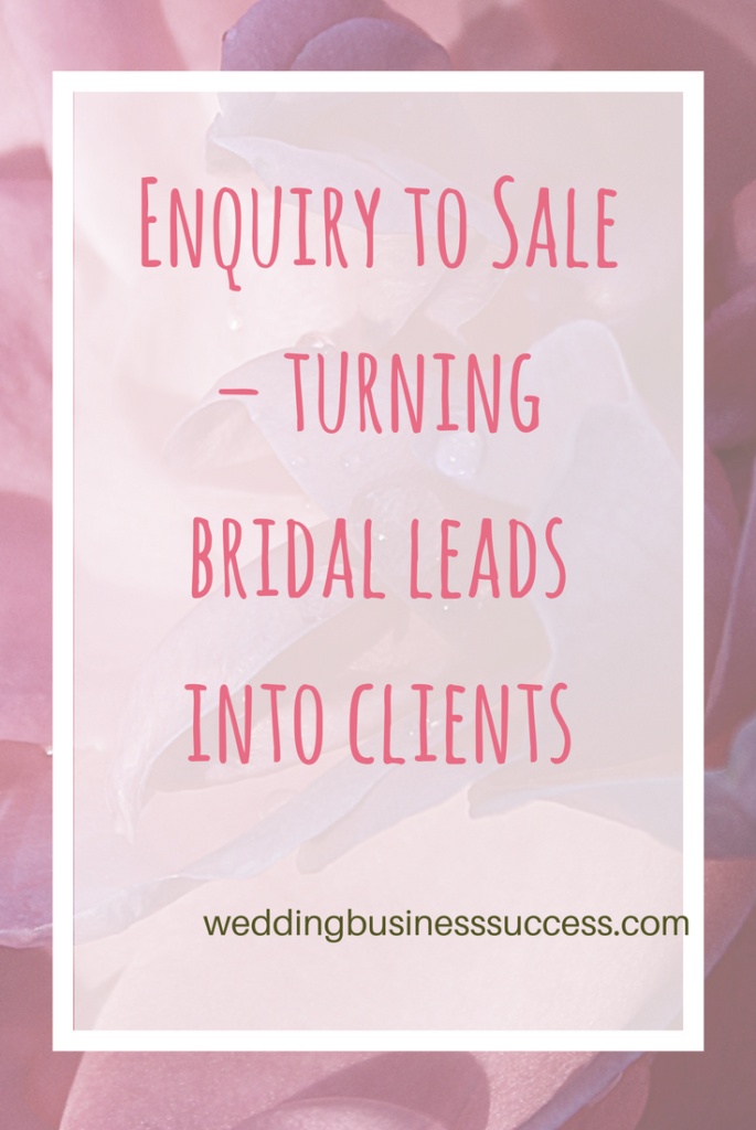 How to ensure you convert your bridal leads into paying clients